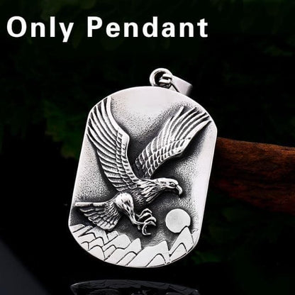 Pendants steel / China Beier 316L stainless steel Classic Animal Men's Pendant Eagle Chasing Pendant Necklace LLLHP104P|Pendants| Ancient Treasures Ancientreasures Viking Odin Thor Mjolnir Celtic Ancient Egypt Norse Norse Mythology