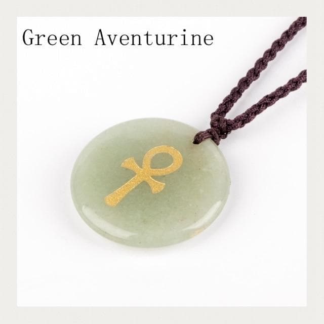 Pendants Style 5 Natural Stone Engrave Anka Cross Symbol Pendant Reiki Healing Crystal Religious Jewelry Men's and Women's Charm Pendant Necklace|Pendants| Ancient Treasures Ancientreasures Viking Odin Thor Mjolnir Celtic Ancient Egypt Norse Norse Mythology