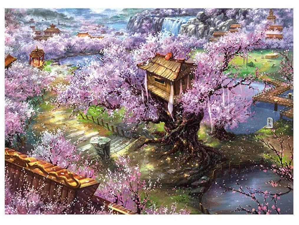 Puzzles Feudal Japan Season of Cherry Blossom 1000 Piece Jigsaw Puzzle Ancient Treasures Ancientreasures Viking Odin Thor Mjolnir Celtic Ancient Egypt Norse Norse Mythology