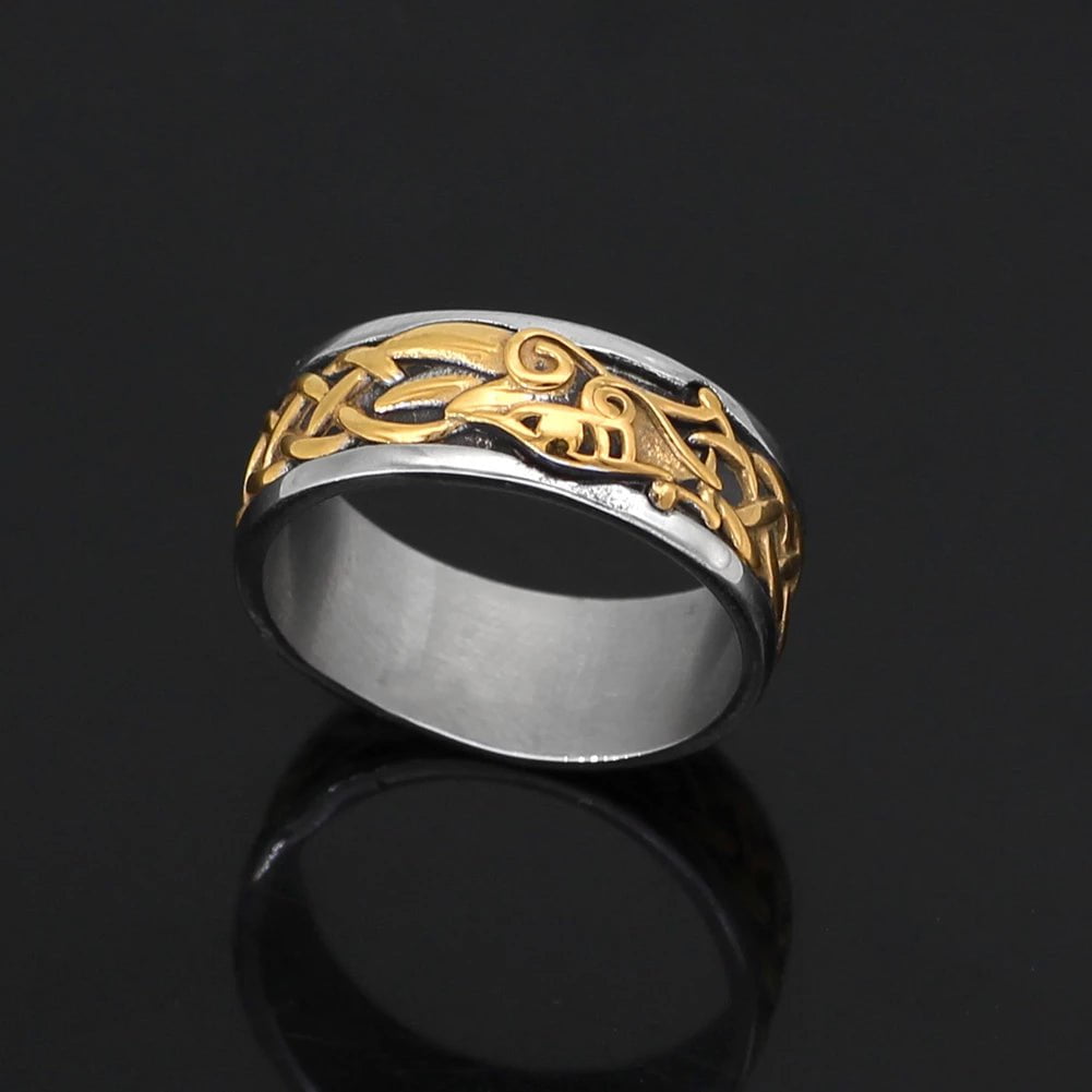 Ring Vikings Dragon Stainless Steel Ring Ancient Treasures Ancientreasures Viking Odin Thor Mjolnir Celtic Ancient Egypt Norse Norse Mythology