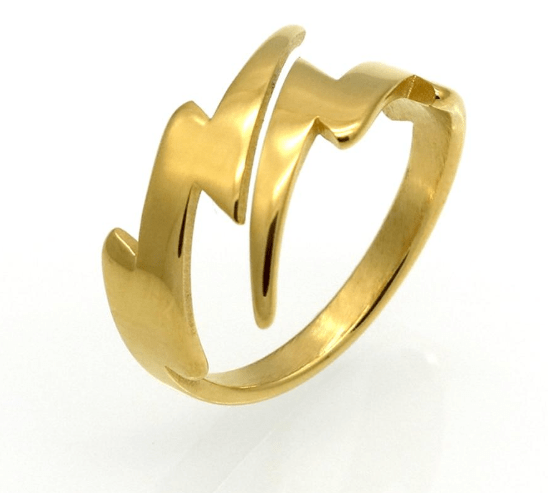 Rings 6 / Gold Color BORASI New Tiny Modern Jewelry Vintage Lightning Ring For Women Elegant Jewelry High Quality Stainless Steel Wedding Ring|stainless steel wedding rings|steel wedding ringwedding rings Ancient Treasures Ancientreasures Viking Odin Thor Mjolnir Celtic Ancient Egypt Norse Norse Mythology