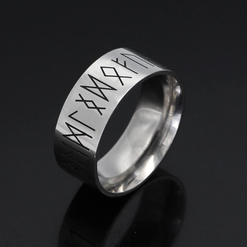 Rings 6 / Steel Viking Runes Stainless Steel Ring Ancient Treasures Ancientreasures Viking Odin Thor Mjolnir Celtic Ancient Egypt Norse Norse Mythology