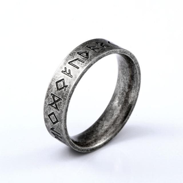 Rings 7 / 6mm Width Stainless Steel Elder Futhark Viking Ring Ancient Treasures Ancientreasures Viking Odin Thor Mjolnir Celtic Ancient Egypt Norse Norse Mythology