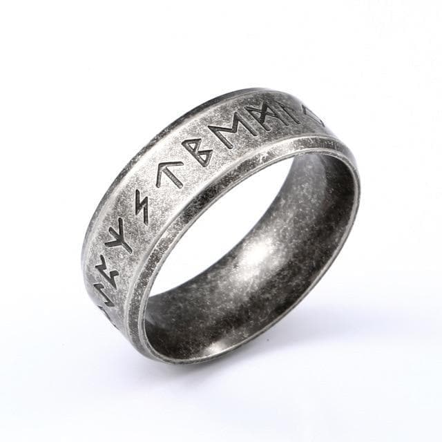 Rings 7 / 8mm Width Stainless Steel Elder Futhark Viking Ring Ancient Treasures Ancientreasures Viking Odin Thor Mjolnir Celtic Ancient Egypt Norse Norse Mythology