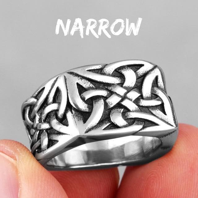 Rings 7 / R589-Narrow Retro Viking Knot Stainless Steel Mens Rings Punk Simple For Lovers Couple Boyfriend Biker Jewelry Creativity Gift Wholesale|Rings| Ancient Treasures Ancientreasures Viking Odin Thor Mjolnir Celtic Ancient Egypt Norse Norse Mythology