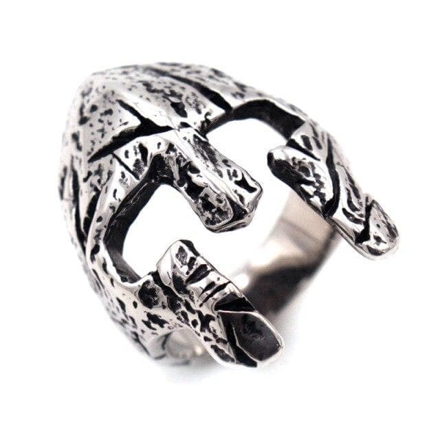 Rings 7 Retro Spartan Mask Helmet Men's Rings Stainless Steel Viking Ring Fashion Punk Hip Hop Ring Nordic Totem Amulet Jewelry Gift|Rings| Ancient Treasures Ancientreasures Viking Odin Thor Mjolnir Celtic Ancient Egypt Norse Norse Mythology