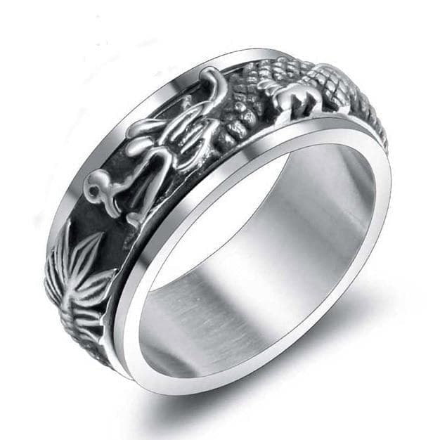 Rings 7 / Steel Viking Powerful Dragon Stainless Steel Ring Ancient Treasures Ancientreasures Viking Odin Thor Mjolnir Celtic Ancient Egypt Norse Norse Mythology