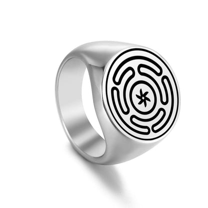 Rings 9 LIKGREAT Hecate Wheel Strophalos Hekate Stainless Steel Rings Magic Symbol Logo Charm Kabbalah Amulet Retro Jewelry NewYear Gift|Rings| Ancient Treasures Ancientreasures Viking Odin Thor Mjolnir Celtic Ancient Egypt Norse Norse Mythology