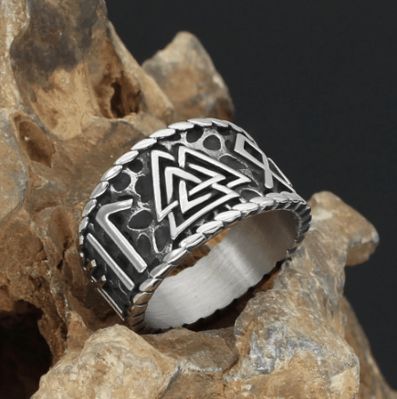 Rings 9 Vikings Runes and Valknut Stainless Steel Ring Ancient Treasures Ancientreasures Viking Odin Thor Mjolnir Celtic Ancient Egypt Norse Norse Mythology