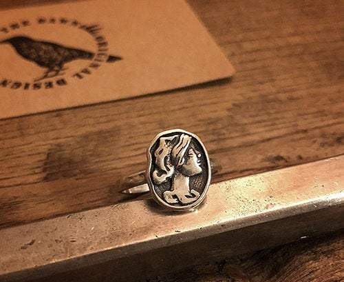 Ancient Rome Woman Sterling Silver Adjustable Ring