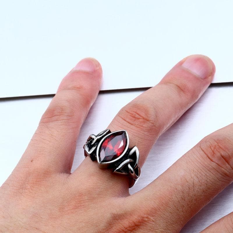 Rings Celtic Gem Stone Stainless Steel Triquetra Ring Ancient Treasures Ancientreasures Viking Odin Thor Mjolnir Celtic Ancient Egypt Norse Norse Mythology