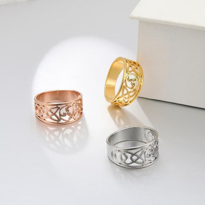 Rings Celtic Triple Spiral Triskele  Stainless Steel Ring Ancient Treasures Ancientreasures Viking Odin Thor Mjolnir Celtic Ancient Egypt Norse Norse Mythology