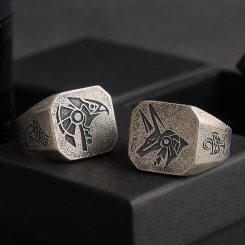 Rings Eye of Horus Silver rings for man Vintage Anubis fashion jewelry hippop|Rings| Ancient Treasures Ancientreasures Viking Odin Thor Mjolnir Celtic Ancient Egypt Norse Norse Mythology