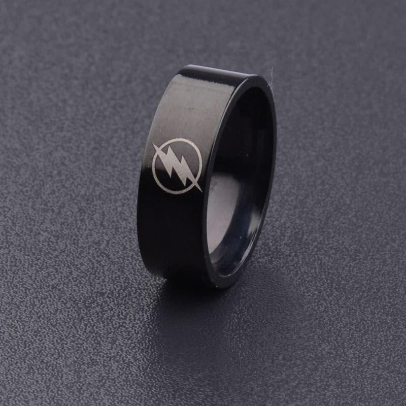 Rings Fashion Titanium Boys Men Black The Flash Symbol Stainless Steel Polished Ring Cocktail Wedding Jewelry Wholesale|polished ring|flash symbolsring jewelry Ancient Treasures Ancientreasures Viking Odin Thor Mjolnir Celtic Ancient Egypt Norse Norse Mythology