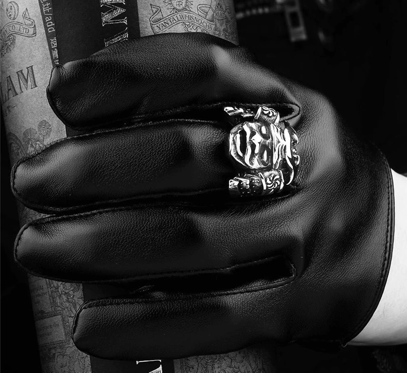 Feudal Japan Bushido Samurai Warrior Helmet Stainless Steel Ring