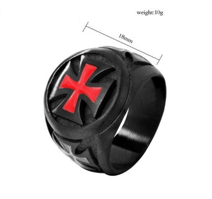 Rings Freemason Cross Pattée Stainless Steel Ring Ancient Treasures Ancientreasures Viking Odin Thor Mjolnir Celtic Ancient Egypt Norse Norse Mythology