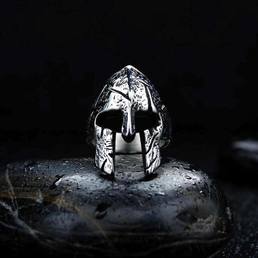 Rings Greek Spartan Helmet Stainless Steel Ring Ancient Treasures Ancientreasures Viking Odin Thor Mjolnir Celtic Ancient Egypt Norse Norse Mythology