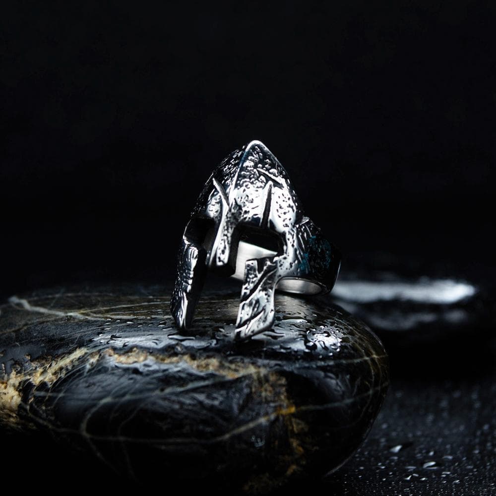 Rings Greek Spartan Helmet Stainless Steel Ring Ancient Treasures Ancientreasures Viking Odin Thor Mjolnir Celtic Ancient Egypt Norse Norse Mythology