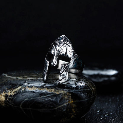 Rings Greek Spartan Helmet Stainless Steel Ring Ancient Treasures Ancientreasures Viking Odin Thor Mjolnir Celtic Ancient Egypt Norse Norse Mythology