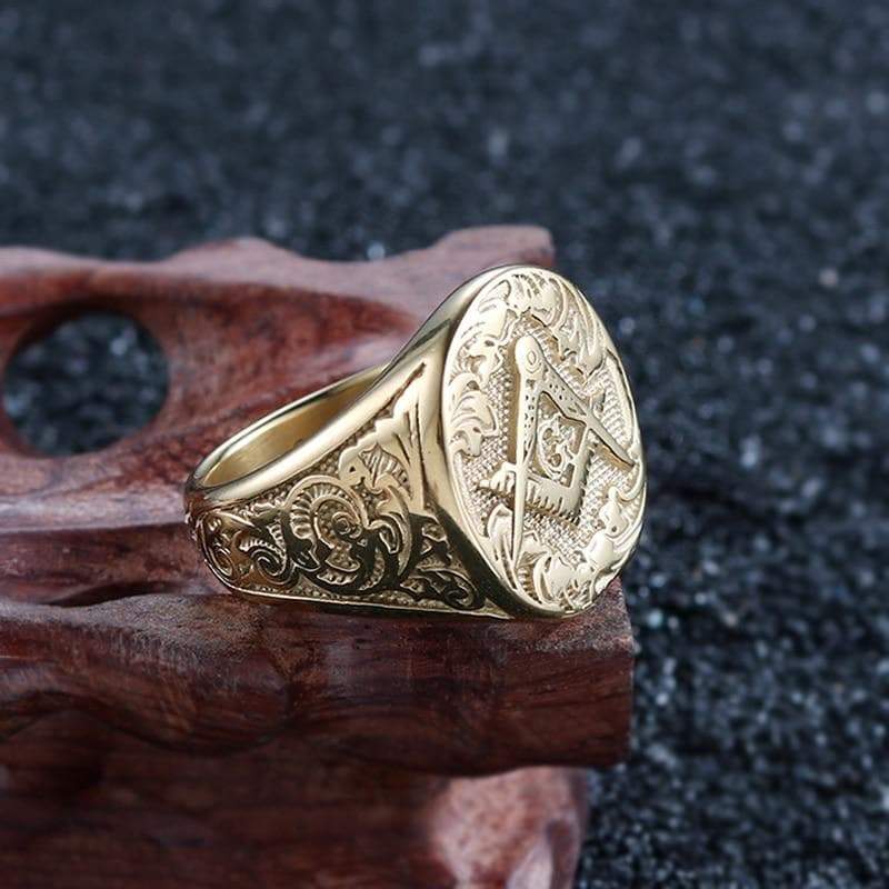 Rings knights Templar Masonic Signit Stainless Steel Ring Ancient Treasures Ancientreasures Viking Odin Thor Mjolnir Celtic Ancient Egypt Norse Norse Mythology