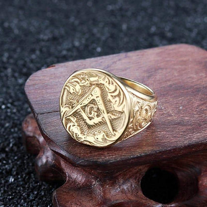 Rings knights Templar Masonic Signit Stainless Steel Ring Ancient Treasures Ancientreasures Viking Odin Thor Mjolnir Celtic Ancient Egypt Norse Norse Mythology