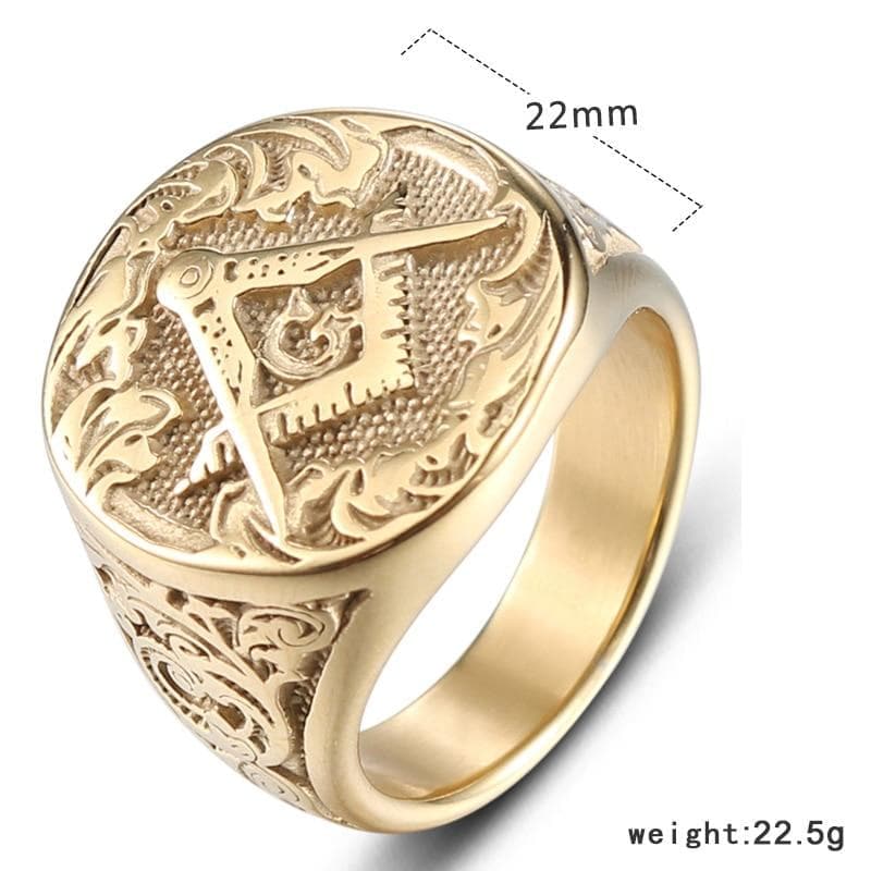 Rings knights Templar Masonic Signit Stainless Steel Ring Ancient Treasures Ancientreasures Viking Odin Thor Mjolnir Celtic Ancient Egypt Norse Norse Mythology