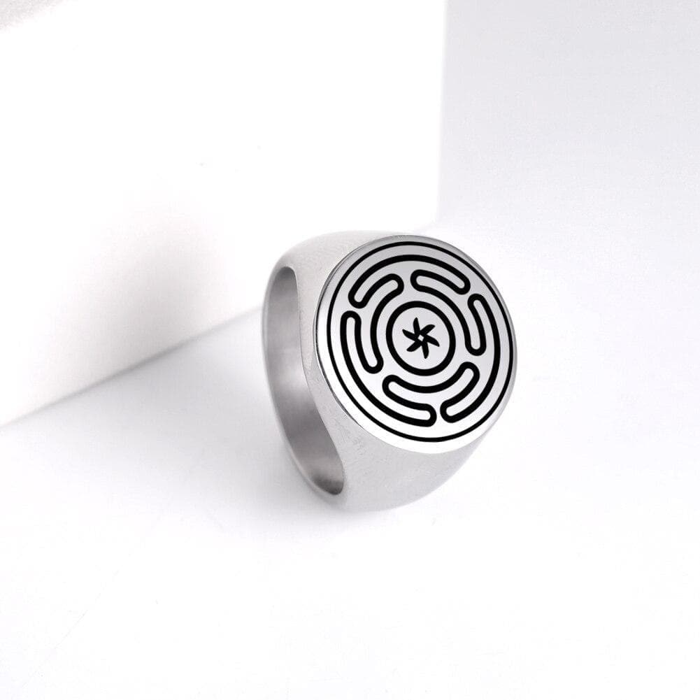 Rings LIKGREAT Hecate Wheel Strophalos Hekate Stainless Steel Rings Magic Symbol Logo Charm Kabbalah Amulet Retro Jewelry NewYear Gift|Rings| Ancient Treasures Ancientreasures Viking Odin Thor Mjolnir Celtic Ancient Egypt Norse Norse Mythology