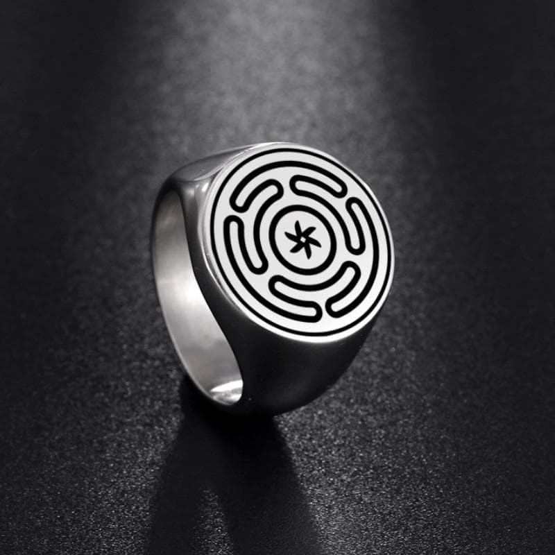 Rings LIKGREAT Hecate Wheel Strophalos Hekate Stainless Steel Rings Magic Symbol Logo Charm Kabbalah Amulet Retro Jewelry NewYear Gift|Rings| Ancient Treasures Ancientreasures Viking Odin Thor Mjolnir Celtic Ancient Egypt Norse Norse Mythology