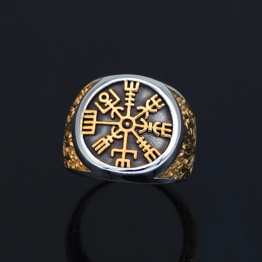 Rings Men Viking Yggdrasil Vegvisir Stainless steel Ring With Valknut Gift Bag|Rings| Ancient Treasures Ancientreasures Viking Odin Thor Mjolnir Celtic Ancient Egypt Norse Norse Mythology