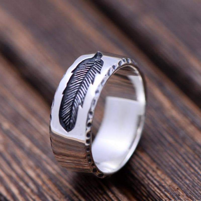 Rings Native American Feather 925 Sterling Silver Ring Ancient Treasures Ancientreasures Viking Odin Thor Mjolnir Celtic Ancient Egypt Norse Norse Mythology