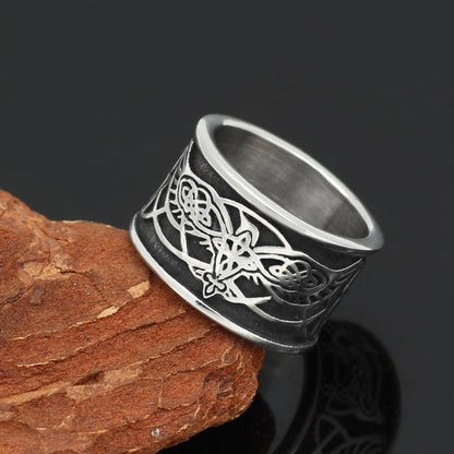 Rings Nordic Viking Odin Raven Knot Ring