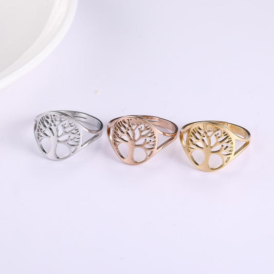 Rings Skyrim Tree of Life Adjustable Ring Viking Stainless Steel Gold Color Finger Rings Jewelry Anniversary Gifts for Women Girl 2021|Rings| Ancient Treasures Ancientreasures Viking Odin Thor Mjolnir Celtic Ancient Egypt Norse Norse Mythology