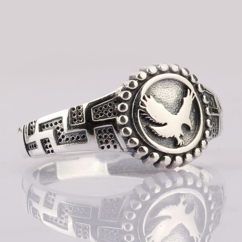 Rings Solid 925 Sterling Silver Men Cross Ring Do Old Vintage Flying Eagle Symbol Male Women Rings Souvenir Punk Cool Jewelry Gift|Rings| Ancient Treasures Ancientreasures Viking Odin Thor Mjolnir Celtic Ancient Egypt Norse Norse Mythology