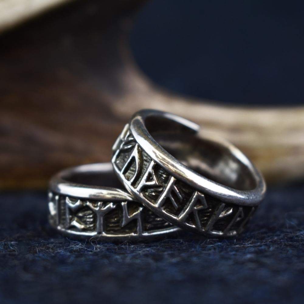 Vikings Runic Alphabet Adjustable Ring