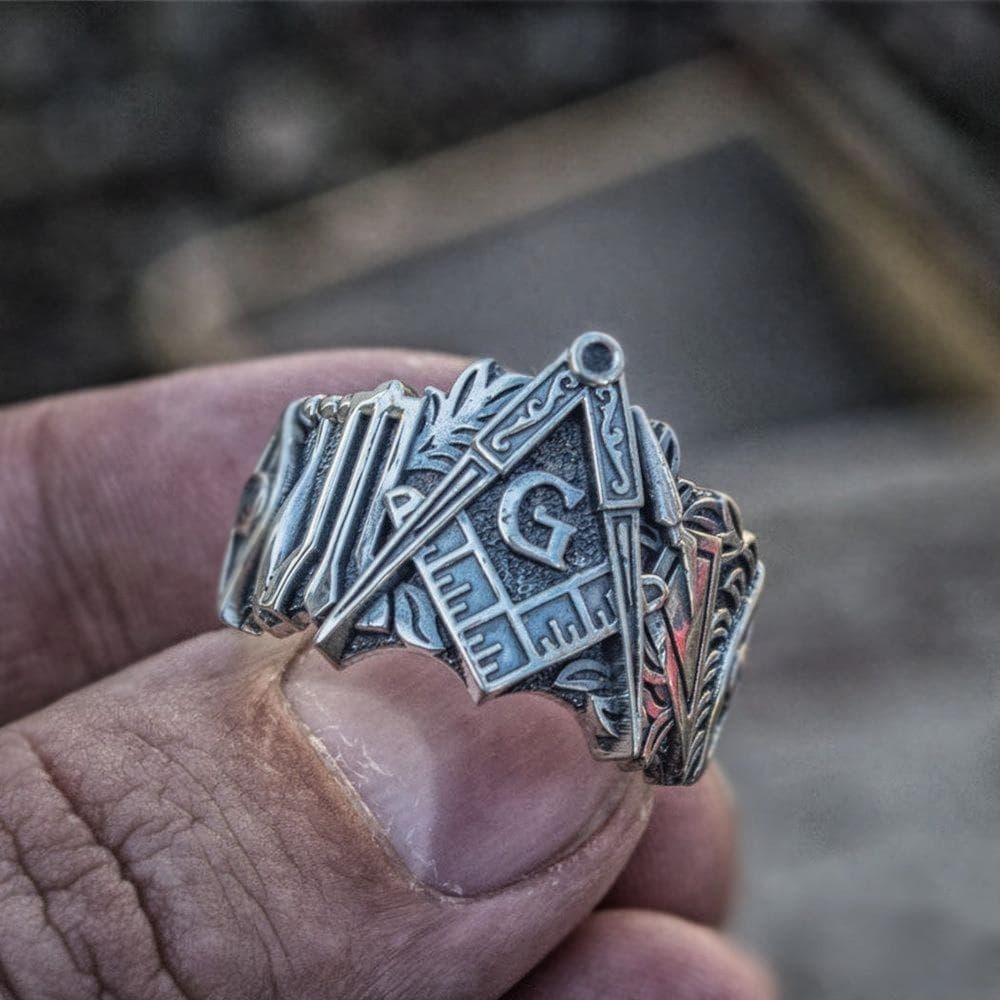 Rings Templar Freemason Masonic Symbol Stainless Steel Ring Ancient Treasures Ancientreasures Viking Odin Thor Mjolnir Celtic Ancient Egypt Norse Norse Mythology