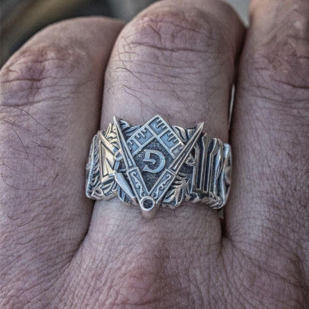 Rings Templar Freemason Masonic Symbol Stainless Steel Ring Ancient Treasures Ancientreasures Viking Odin Thor Mjolnir Celtic Ancient Egypt Norse Norse Mythology