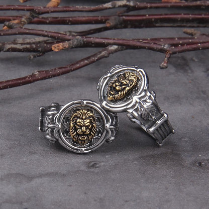 Rings Unique Men's Fashion Black Ring Africa Grassland Lion Jewelry Father's Day Anniversary Gift Banquet Party Band Rings|Rings| Ancient Treasures Ancientreasures Viking Odin Thor Mjolnir Celtic Ancient Egypt Norse Norse Mythology