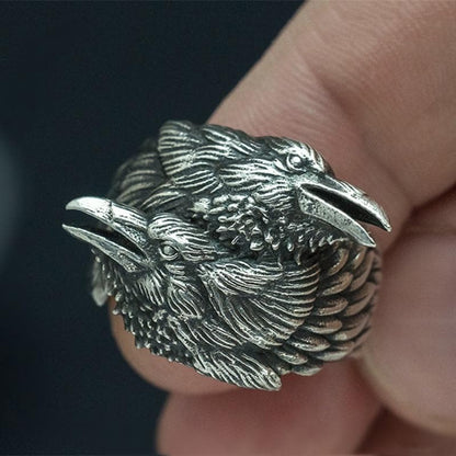 Rings Viking Odin's Ravens Stainless Steel Ring Ancient Treasures Ancientreasures Viking Odin Thor Mjolnir Celtic Ancient Egypt Norse Norse Mythology