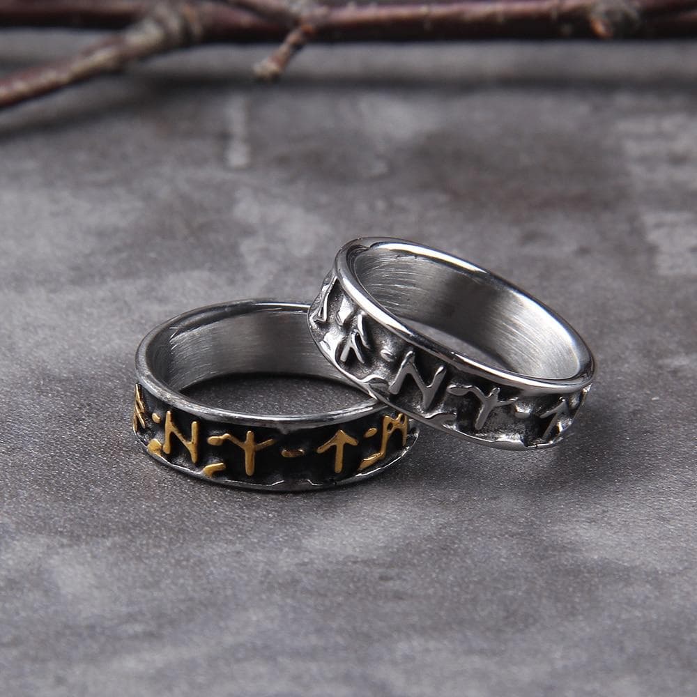 Rings Viking Runes Alphabet Stainless Steel Ring Ancient Treasures Ancientreasures Viking Odin Thor Mjolnir Celtic Ancient Egypt Norse Norse Mythology