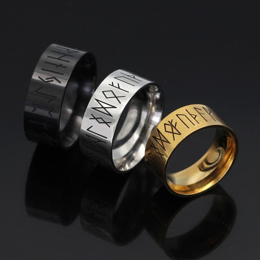 Rings Viking Runes Stainless Steel Ring Ancient Treasures Ancientreasures Viking Odin Thor Mjolnir Celtic Ancient Egypt Norse Norse Mythology