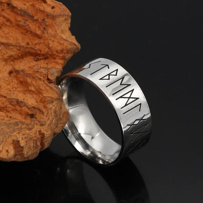 Rings Viking Runes Stainless Steel Ring Ancient Treasures Ancientreasures Viking Odin Thor Mjolnir Celtic Ancient Egypt Norse Norse Mythology