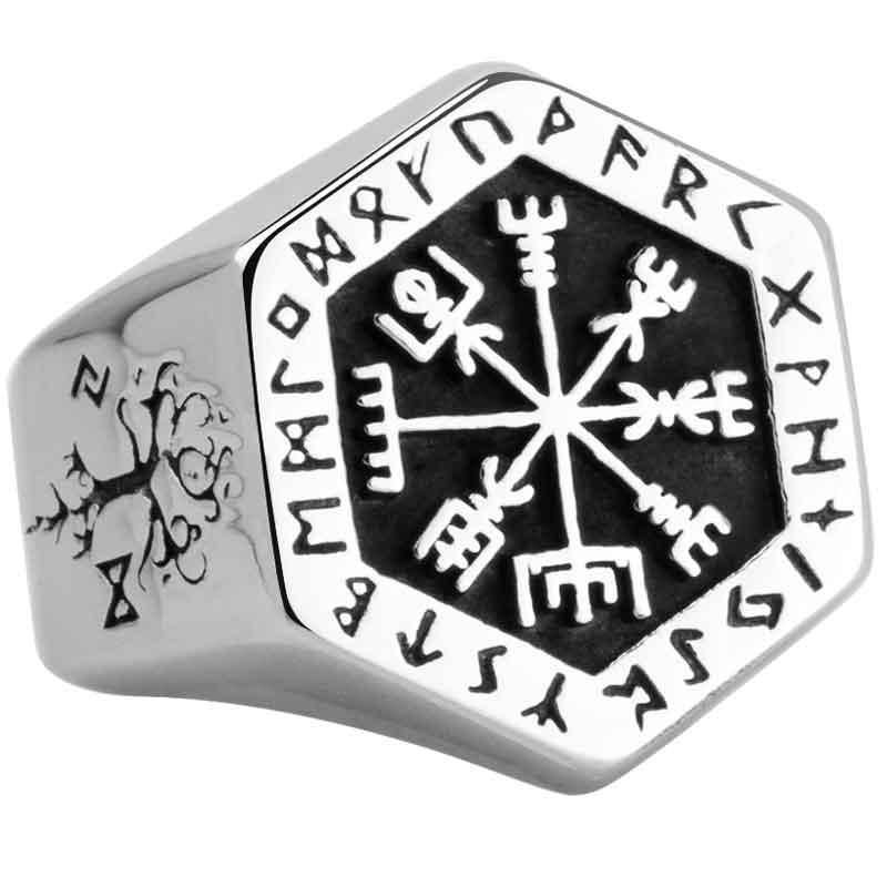 Rings Viking Vegvisir Compass Ring Ancient Treasures Ancientreasures Viking Odin Thor Mjolnir Celtic Ancient Egypt Norse Norse Mythology