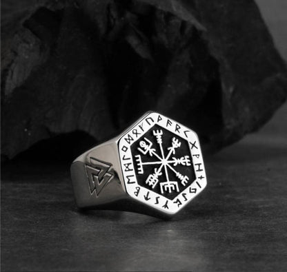 Rings Viking Vegvisir Compass Ring Ancient Treasures Ancientreasures Viking Odin Thor Mjolnir Celtic Ancient Egypt Norse Norse Mythology