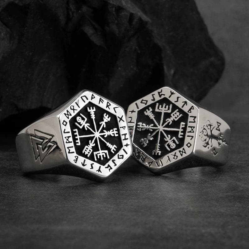 Rings Viking Vegvisir Compass Ring Ancient Treasures Ancientreasures Viking Odin Thor Mjolnir Celtic Ancient Egypt Norse Norse Mythology