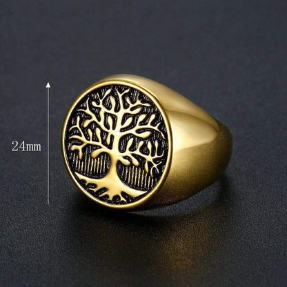 Rings Vikings Tree of Life Stainless Steel Ring Ancient Treasures Ancientreasures Viking Odin Thor Mjolnir Celtic Ancient Egypt Norse Norse Mythology