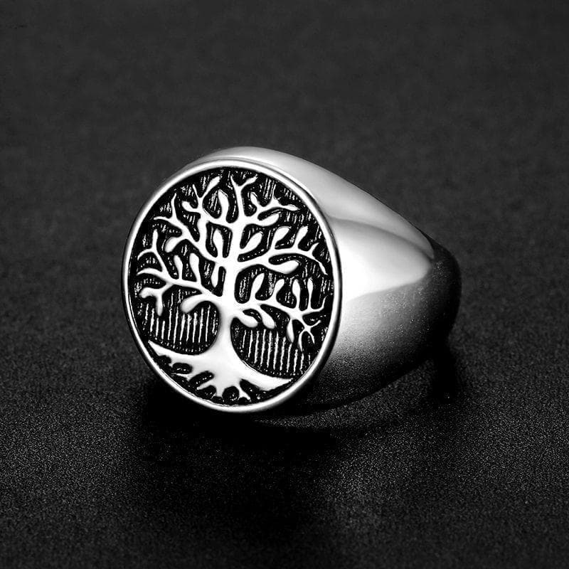 Rings Vikings Tree of Life Stainless Steel Ring Ancient Treasures Ancientreasures Viking Odin Thor Mjolnir Celtic Ancient Egypt Norse Norse Mythology