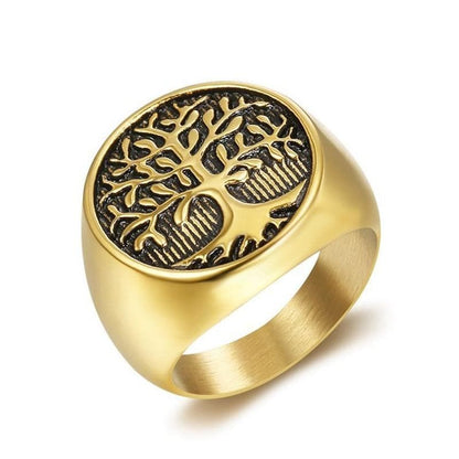 Rings Vikings Tree of Life Stainless Steel Ring Ancient Treasures Ancientreasures Viking Odin Thor Mjolnir Celtic Ancient Egypt Norse Norse Mythology