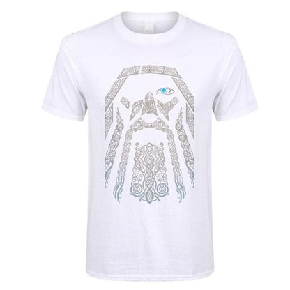 Shirts & Tops White / XS Exclusive Odin 100% Cotton T-Shirt Ancient Treasures Ancientreasures Viking Odin Thor Mjolnir Celtic Ancient Egypt Norse Norse Mythology