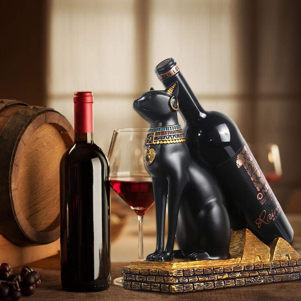 Statues & Sculptures Egyptian Cat God Wine Rack Black Cat Retro Wine Rack Resin Crafts Living Room Decoration Ancient Egyptian God Bottle Rack|Statues & Sculptures| Ancient Treasures Ancientreasures Viking Odin Thor Mjolnir Celtic Ancient Egypt Norse Norse Mythology