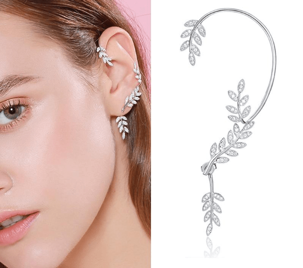 Stud Earrings 1 pcs white ZAKOL 1PCS White Cubic Zirconia Stud Earring Cz Jewelry Filled Summer New Lightning Bolt Long Stud Cuff Earrings for Women|Stud Earrings| Ancient Treasures Ancientreasures Viking Odin Thor Mjolnir Celtic Ancient Egypt Norse Norse Mythology